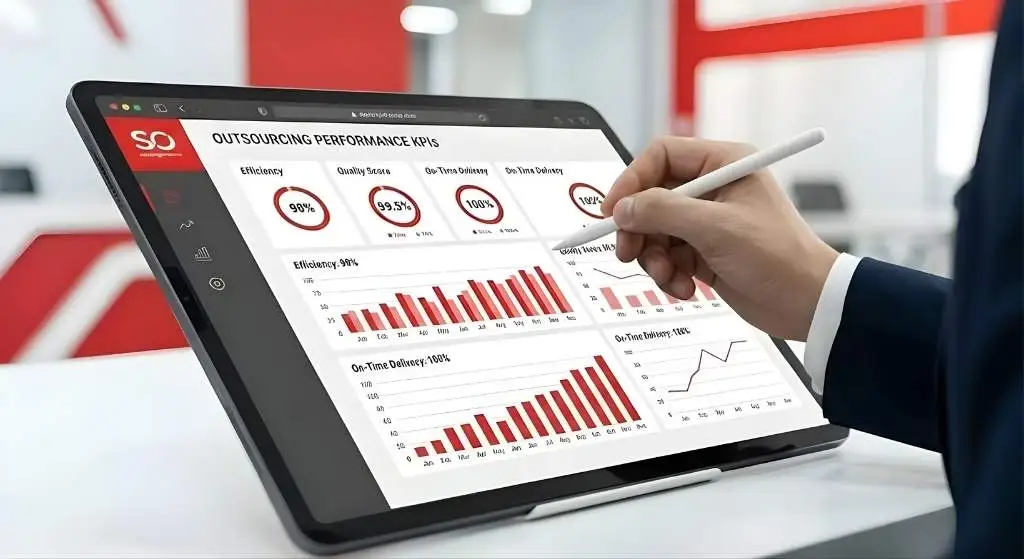 KPI ของบริการ outsourcing solutions ที่ตรวจสอบประสิทธิภาพการบริหารงานอย่างมีคุณภาพ
